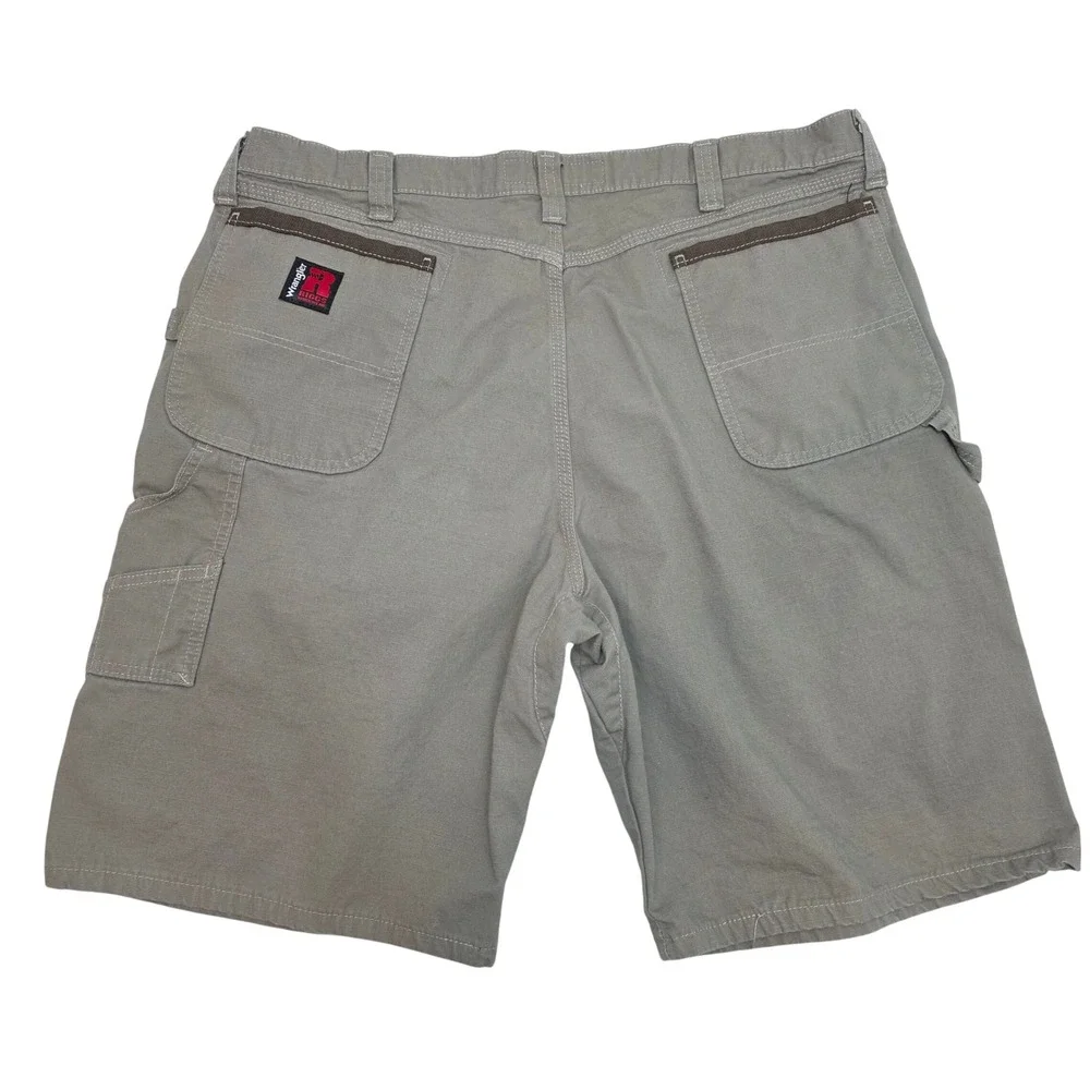 Wrangler Riggs Workwear Mens 40 Ripstop Cargo Shorts Bark Khaki 3W320DK